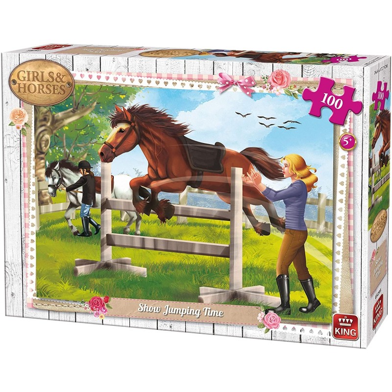 PUZZLE CHEVAL SAUT D'OBSTACLE 100 Pièces