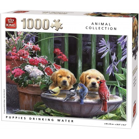 PUZZLE LES CHIOTS ET OISEAUX 1000 pièces