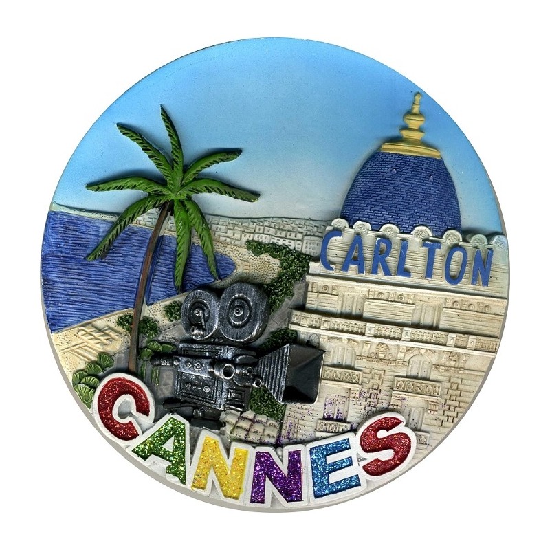 Assiette Décorative en résine Cannes le carlton 15 cm