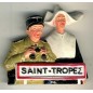 Magnet résine Saint Tropez gendarme et la bonne soeur Magnet résine Saint Tropez gendarme et la bonne soeur