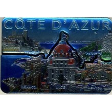 Magnet relief brillant Cote d Azur