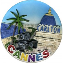 Magnet résine Cannes rond