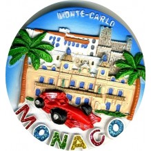 Magnet résine Monaco Monte - Carlo rond