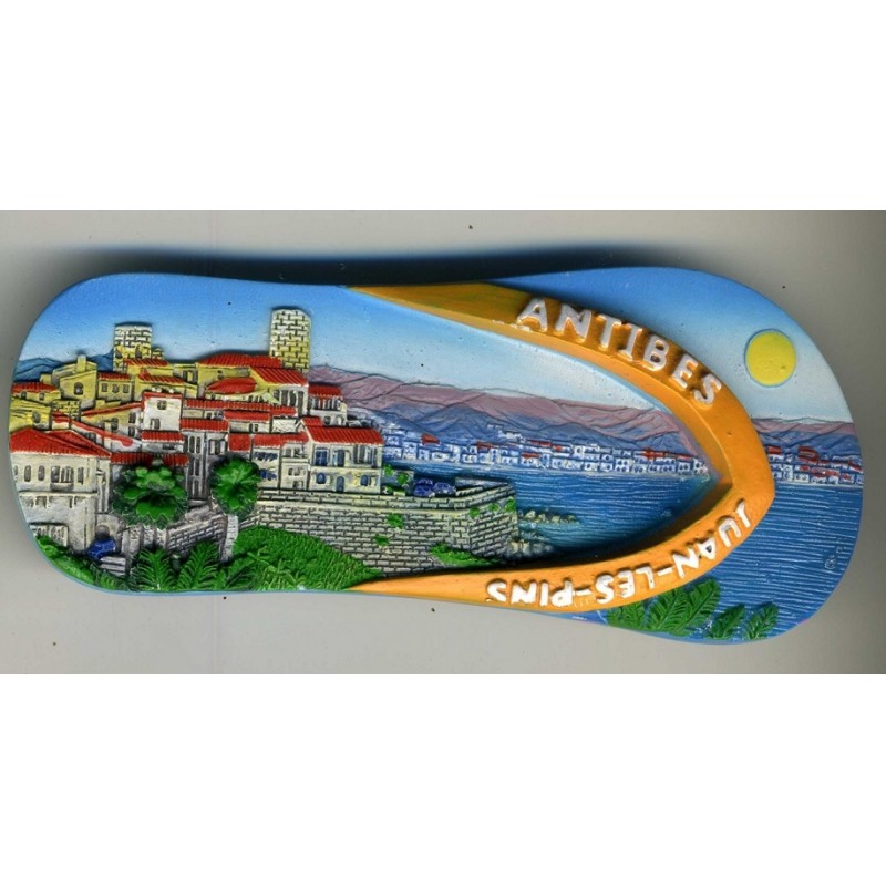 Magnet résine Tong Antibes Juan les Pins Magnet résine Tong Antibes Juan les Pins