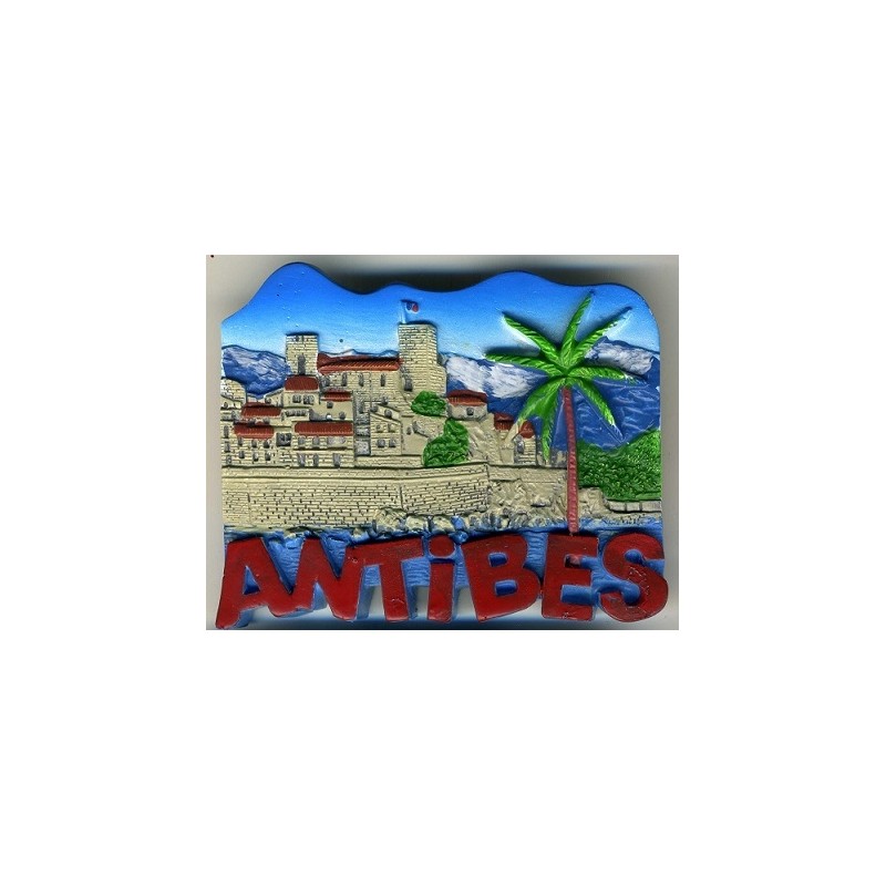 Magnet résine Antibes lettres rouges Magnet résine Antibes lettres rouges