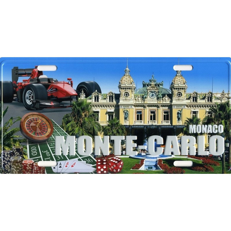 Plaque de rue Monaco-Monte carlo