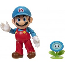Nintendo - Jakks Super Mario - Figurine EIS-Mario avec Fleur de Glace - 10 cm