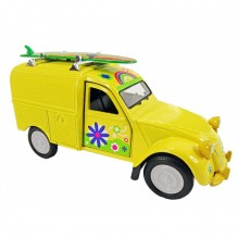 Voiture miniature 4L surf bleu 1/40