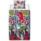 Housse de Couette Avengers Captain America, Thor, Hulk et Iron Man