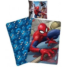 Spiderman Housse de Couette réversible avec Taie d'oreiller, Microfibre, Rouge, 200x140 cm