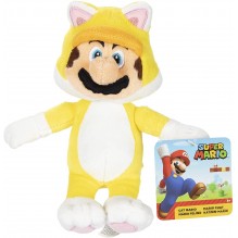 Peluche Super Mario costume chat jaune