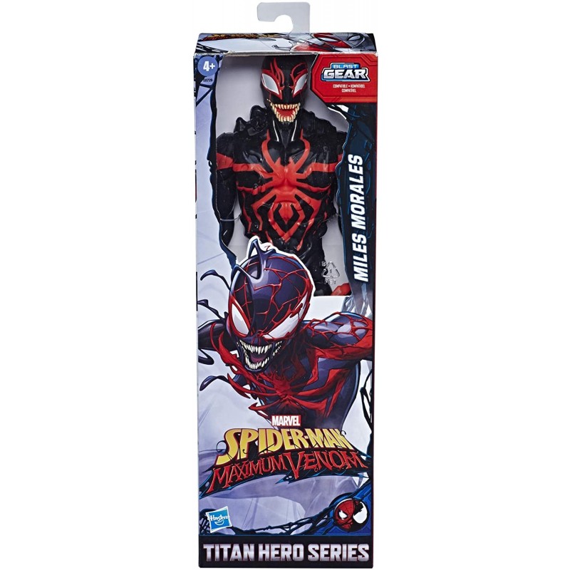 Spider-Man Marvel Maximum Venom – Figurine Titan Hero Miles Morales - 30 cm