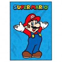 Plaid polaire Mario Bros BLEU