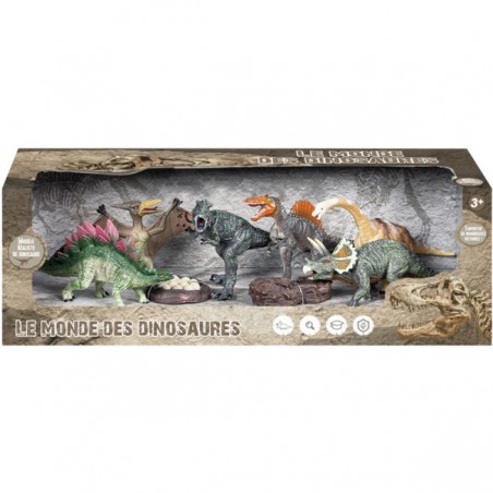 Coffret boite de 6 dinosaures