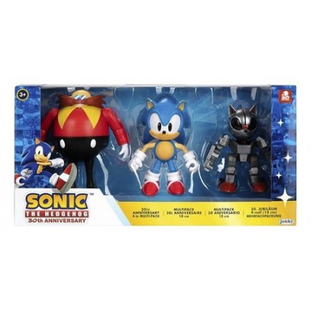 Coffret 3 figurines Sonic The Hedgehog 30Th Anniversary pack 3 figures 10cm