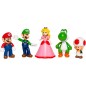 Coffret 5 Figurines super Mario,Mario, Luigi, Princesse Peach, Yoshi et Toad
