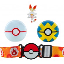 Pokemon Clip 'N' Go Poké Ball Belt set Scorbunny