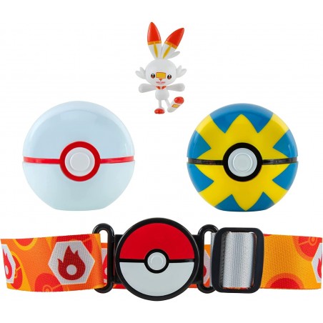 Pokemon Clip 'N' Go Poké Ball Belt set Scorbunny