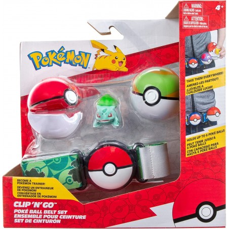 Pokemon Clip 'N' Go Poké Ball Belt set Bulbasaur