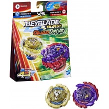 Beyblade Burst QuadDrive, Pack de 2 toupies de compétition Berserk Balderov B7 et Cyclone Belfyre B7