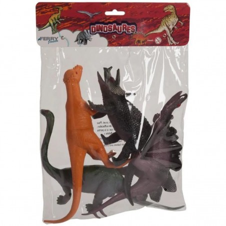 Sachet 4 Dinosaures 20 cm