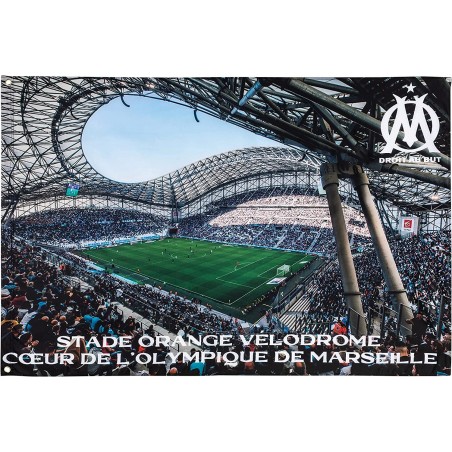 Drapeau Olympique de Marseille Stade vélodrome 140 X 90 cm