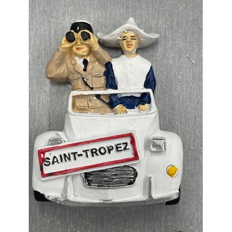 Magnet résine Saint-Tropez gendarme et gendarmette