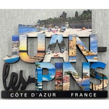 Magnet Juan les pins cote d'azur en bois