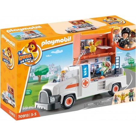 Playmobil 70913 Duck on Call - Ambulance - Duck on Call- Duck on Call- l'incroyable équipe playmoville