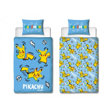 Housse de couette Pokémon Pikachu 025 réversible