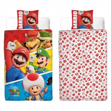 Housse de couette Mario ,Luigi,toad et bowser