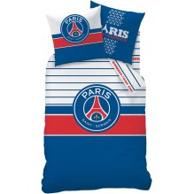 Housse de couette Paris Saint Germain Réversibe bleu et blanc