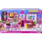 Barbie Mobilier coffret Restaurant avec une poupée incluse, plus de 30 accessoires