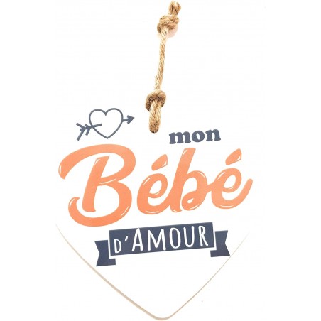 Coeur en céramique message "mon bébé d'amour"