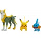 Pokemon Pack de 3 Figurines Mudkip, Pikachu et Boltund 7,6 cm