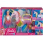 Barbie Dreamtopia Licorne rose Lumières Magiques crinière arc-en-ciel, sons et lumières et poupée princesse