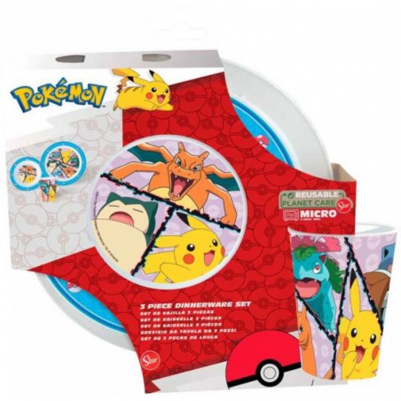 Set repas Pokémon 3 piéces