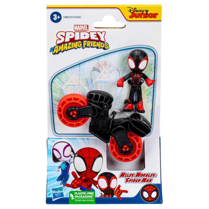 Figurine Spiderman avec Moto 10 cm - Figurine pour enfant