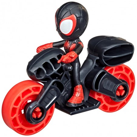 Spidey and his amazing friends Miles Morales spiderman avec moto