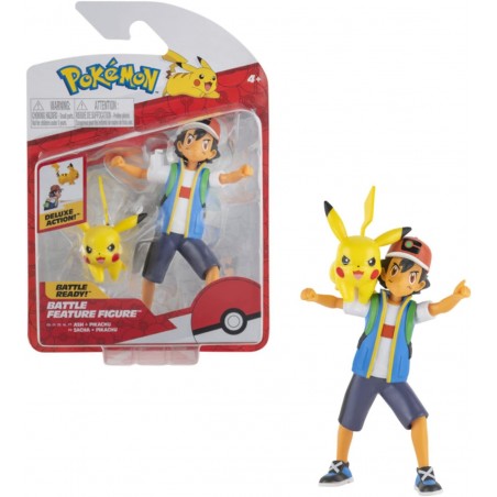 Figurine Pokémon Sacha et pikachu