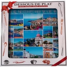 Dessous de plat French riviera multivues 20 x 20 cm