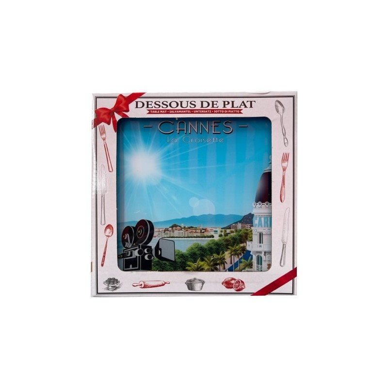 Dessous de plat Cannes la croisette 20 x 20 cm