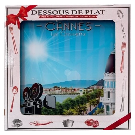 Dessous de plat Cannes la croisette 20 x 20 cm