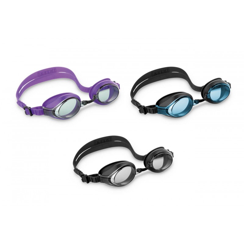 Lunette de natation silicone Intex  Aqua flow -Modèle aléatoire