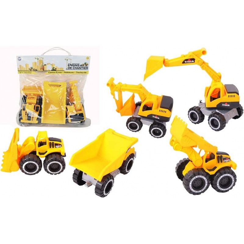 Pack de 3 camions de chantiers 18 cm Pack de 3 camions de chantiers 18 cm