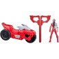 Power rangers rouge moto et figurine