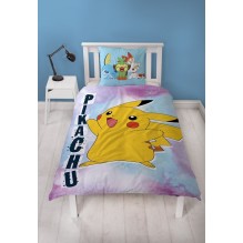 Housse de couette Pokémon Pikachu jaune réversible