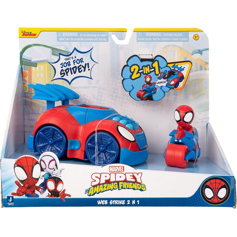 Voiture Spidey a fonction web strike 2 en 1 Voiture Spidey a fonction web strike 2 en 1