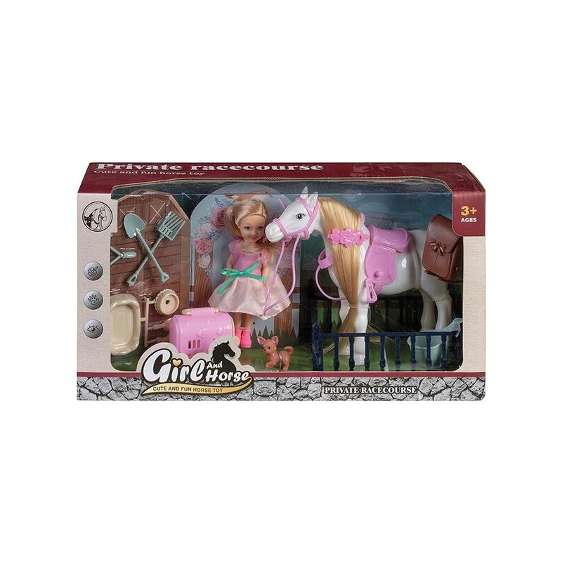 Coffret Poupée et son cheval + accessoires Coffret Poupée et son cheval + accessoires