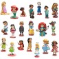 Coffret de 20 Figurines Princesses Animator, Cinderella, Aurora, Alice, Tinker Bell, Ariel, Belle, Jasmine, Rapunzel,